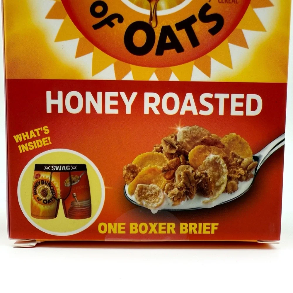 Post Honey Bunches of Oats Cereal Boxer Briefs Mens Large Underwear Novelty Gift